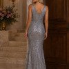 VESTIDO PAULA PAETÊ DETALHE LAÇO - CINZA
