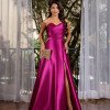 VESTIDO EXPLENDORE T.Q.C ZIBELINE COM DETALHE PAETÊ BUSTO - FÚCSIA
