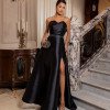 VESTIDO EXPLENDORE T.Q.C ZIBELINE COM DETALHE PAETÊ BUSTO - PRETO