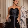 VESTIDO EXPLENDORE T.Q.C ZIBELINE COM DETALHE PAETÊ BUSTO - PRETO