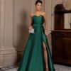 VESTIDO EXPLENDORE T.Q.C ZIBELINE COM DETALHE PAETÊ BUSTO - VERDE ESMERALDA