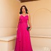 VESTIDO LONGO TULE GLITTER KATE - PINK