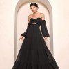 VESTIDO VAN GOGH LONGO CIGANINHA - PRETO