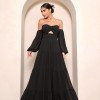 VESTIDO VAN GOGH LONGO CIGANINHA - PRETO