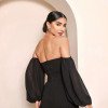VESTIDO VAN GOGH LONGO CIGANINHA - PRETO