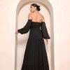 VESTIDO VAN GOGH LONGO CIGANINHA - PRETO