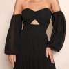 VESTIDO VAN GOGH LONGO CIGANINHA - PRETO
