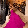 VESTIDO BUENOS AIRES UM OMBRO - FÚCSIA