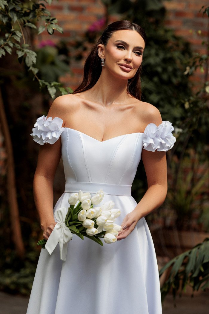 VESTIDO TAYLOR MIDI NOIVINHAS - OFF WHITE