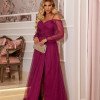 VESTIDO VANCOUVER TULE GLITTER - FÚCSIA