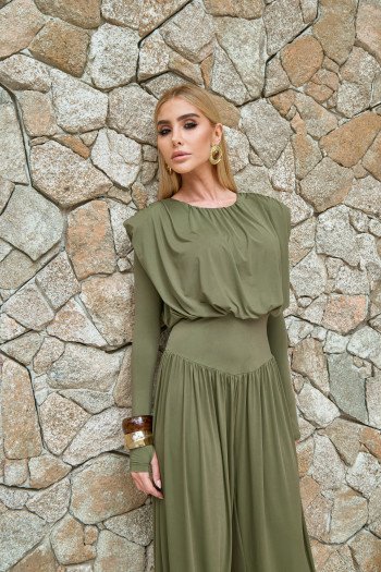 MACACÃO ALADIM MILEY MANGA LONGA - VERDE OLIVIA