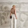 CALÇA JEANS JADE CÓS DUPLO - NATURAL