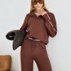 CONJUNTO ORLANDO BLUSA E CALÇA TRICÔ - MARROM