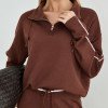 CONJUNTO ORLANDO BLUSA E CALÇA TRICÔ - MARROM