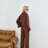 CONJUNTO ORLANDO BLUSA E CALÇA TRICÔ - MARROM