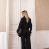 CONJUNTO ORLANDO BLUSA E CALÇA TRICÔ - PRETO