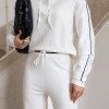 CONJUNTO ORLANDO BLUSA E CALÇA TRICÔ - OFF WHITE