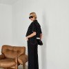 CONJUNTO CASAQUETO E CALÇA PESPONTO VEGAS - PRETO