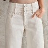 CALÇA JEANS JADE CÓS DUPLO - NATURAL