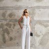 CONJUNTO COLETE E CALÇA RISCA DE GIZ MARCELA - OFF WHITE