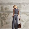 CONJUNTO COLETE E CALÇA RISCA DE GIZ MARCELA - CINZA