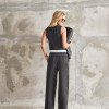 CONJUNTO COLETE E CALÇA RISCA DE GIZ MARCELA - PRETO