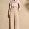 CALÇA ALICE ALFAIATARIA 2 BOTÕES - BEGE