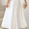 VESTIDO MIDI BRUNA MANGA BUFANTE C/ BARBATANA -  BRANCO