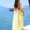 VESTIDO AURORA TRANSPASSE CHIFON - AMARELO