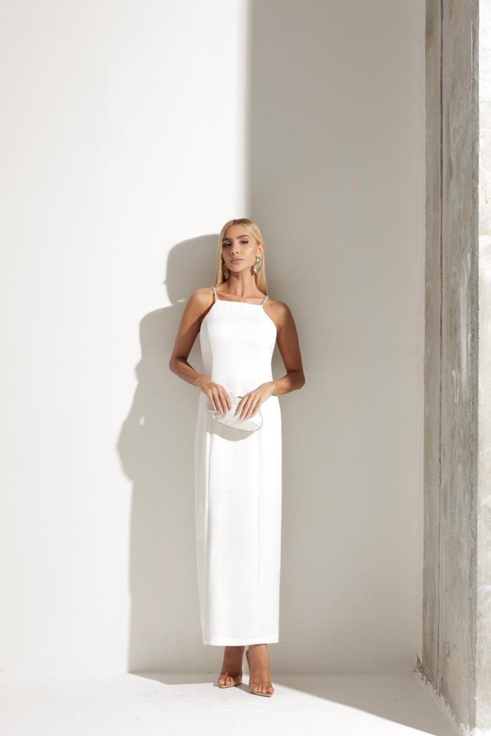 VESTIDO SAFIRA LONGUETE ALFAITARIA PREMIIUM - OFF WHITE