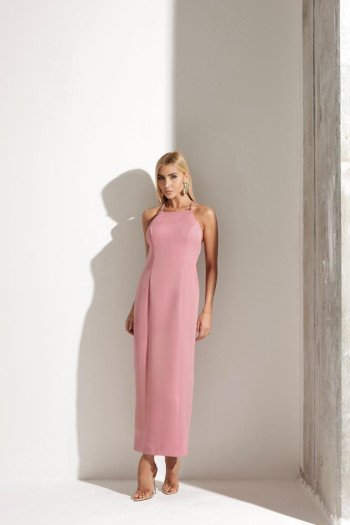 VESTIDO SAFIRA LONGUETE ALFAITARIA PREMIIUM - ROSA