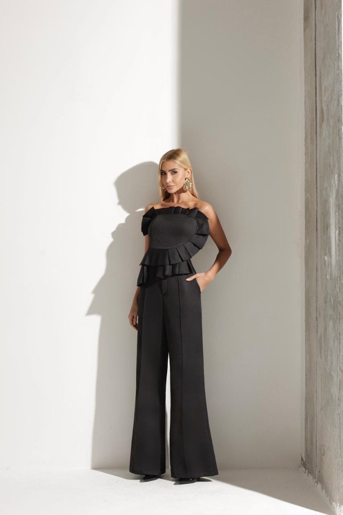 CONJUNTO VERONA BLUSA E PANTALONA ALFAITARIA - PRETO