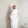 VESTIDO ÁGATA ALFAITARIA COM CAPA BABADOS NOIVINHAS - OFF WHITE