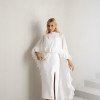 VESTIDO ÁGATA ALFAITARIA COM CAPA BABADOS NOIVINHAS - OFF WHITE