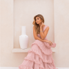 VESTIDO SAINT-TROPEZ ALÇA BABADOS CLOSET DELUXE - ROSA CLARO