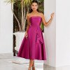 VESTIDO MIDI MALTA ZIBELINE T.Q.C - FÚCSIA