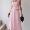 CONJUNTO DARLENE BLUSA E SAIA - ROSA