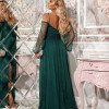 VESTIDO VANCOUVER TULE GLITTER - VERDE ESMERALDA