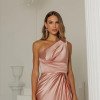 VESTIDO DE FESTA KEILA CREPE ACETINADO - ROSÉ