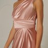 VESTIDO DE FESTA KEILA CREPE ACETINADO - ROSÉ