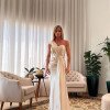 VESTIDO DE FESTA GLAM CREPE ACETINADO - PÉROLA