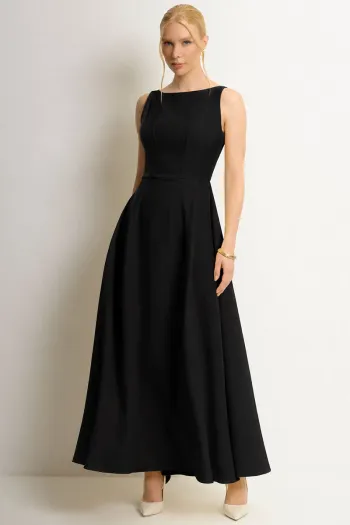 VESTIDO ELIZA LONGO MILANO - PRETO