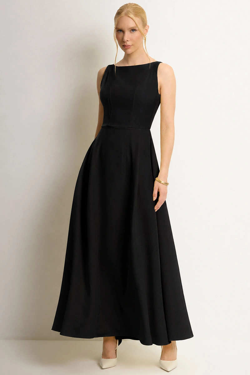 VESTIDO ELIZA LONGO MILANO - PRETO