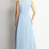 VESTIDO ELIZA LONGO MILANO - AZUL CLARO