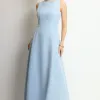 VESTIDO ELIZA LONGO MILANO - AZUL CLARO