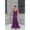 VESTIDO IVANA BORDADO EM PAETÊ - ROXO