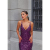 VESTIDO IVANA BORDADO EM PAETÊ - ROXO