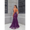 VESTIDO IVANA BORDADO EM PAETÊ - ROXO