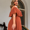 VESTIDO OMBRO A OMBRO KAROLINE PLUS - TERRACOTA