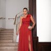 VESTIDO FESTA LUPITA LONGO TULE - TERRACOTA